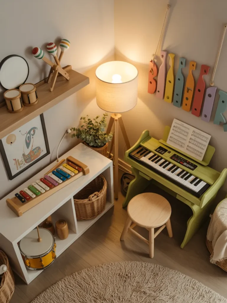 Music Corner With Instruments