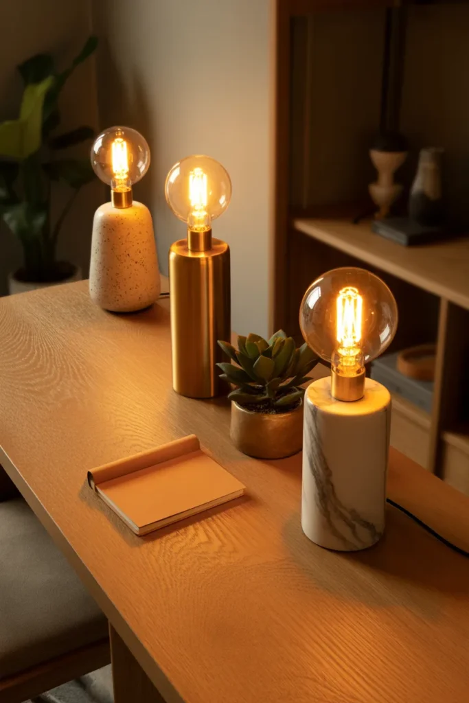 Organic Desk Lamp Trio