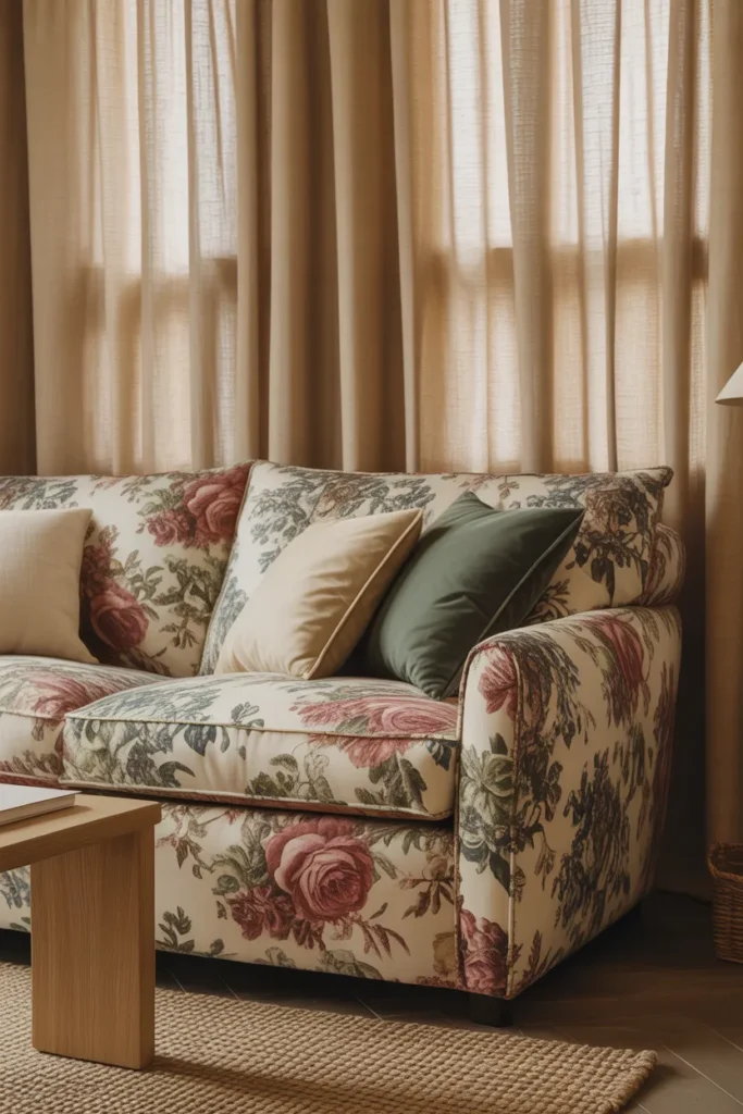 Floral Sofa Centerpiece
