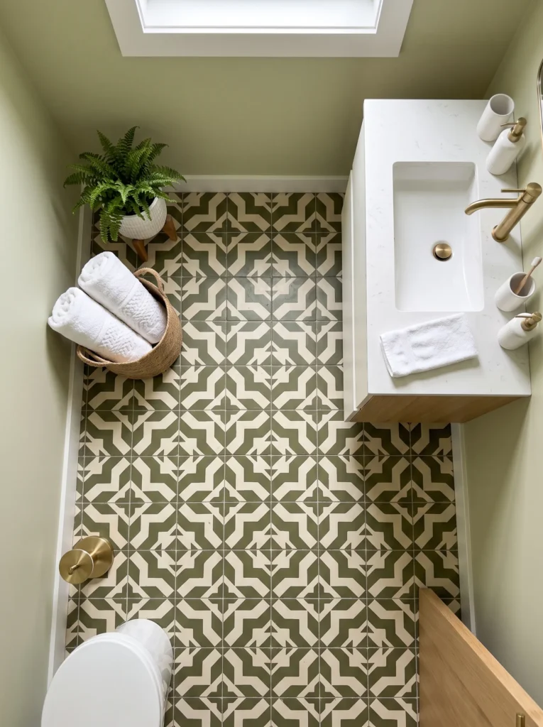 Green Patterned Floor
