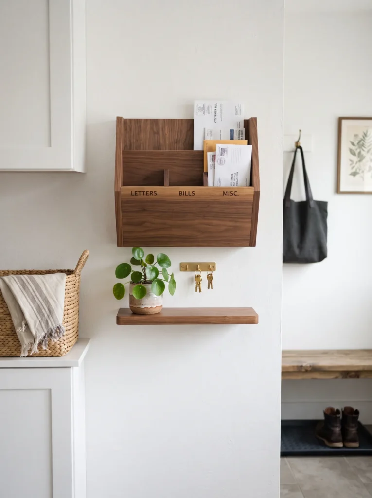 Wall-Mounted Mail Station