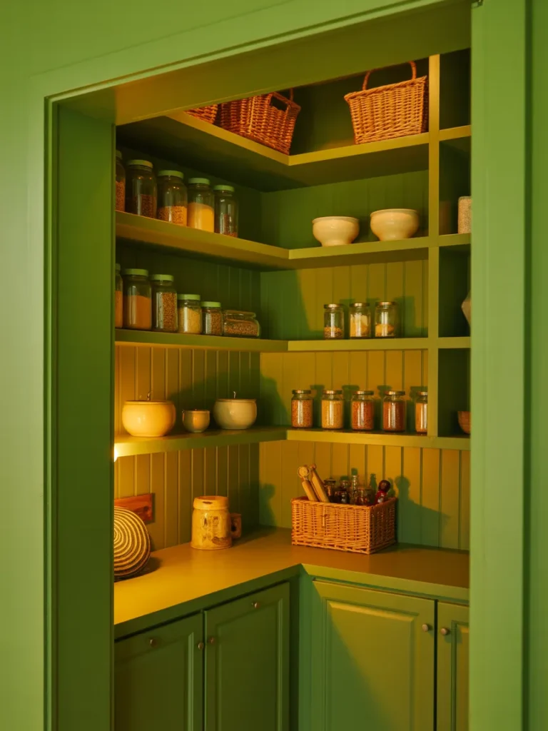 Drenched Green Pantry