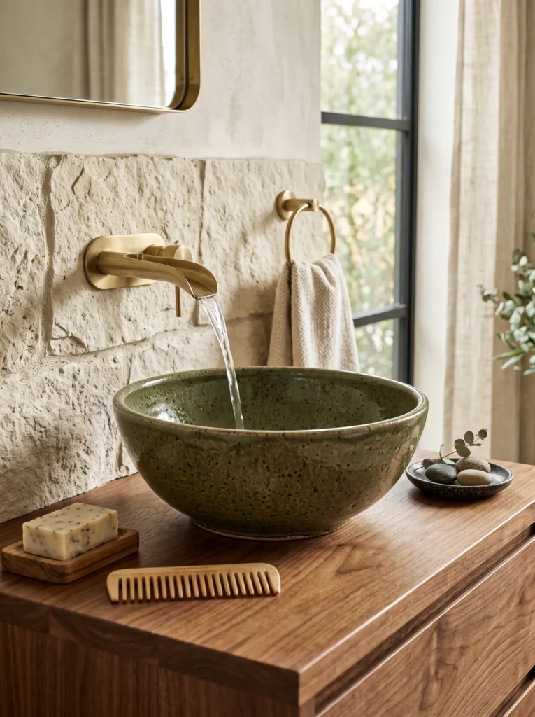 Olive Toned Basin