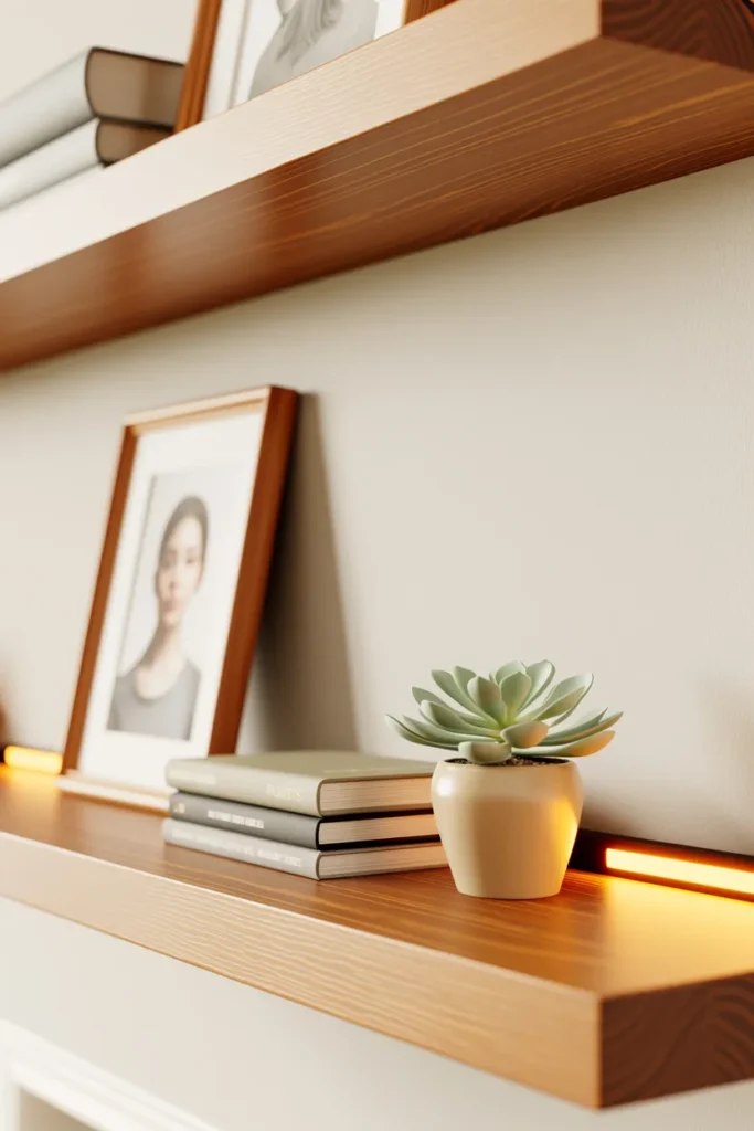 Wall-Mounted Floating Shelves