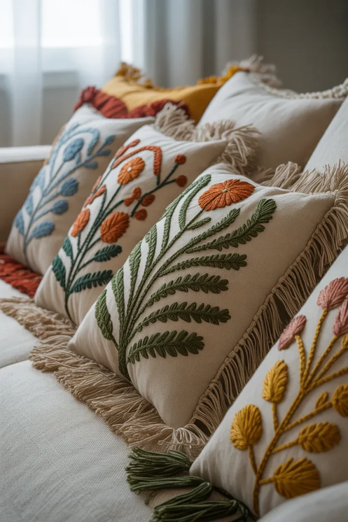 Embroidered Pillow Layer