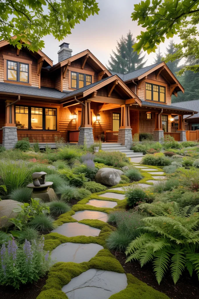 Landscaped Craftsman Setting