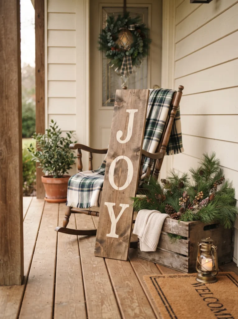Wooden "Joy" Sign Display