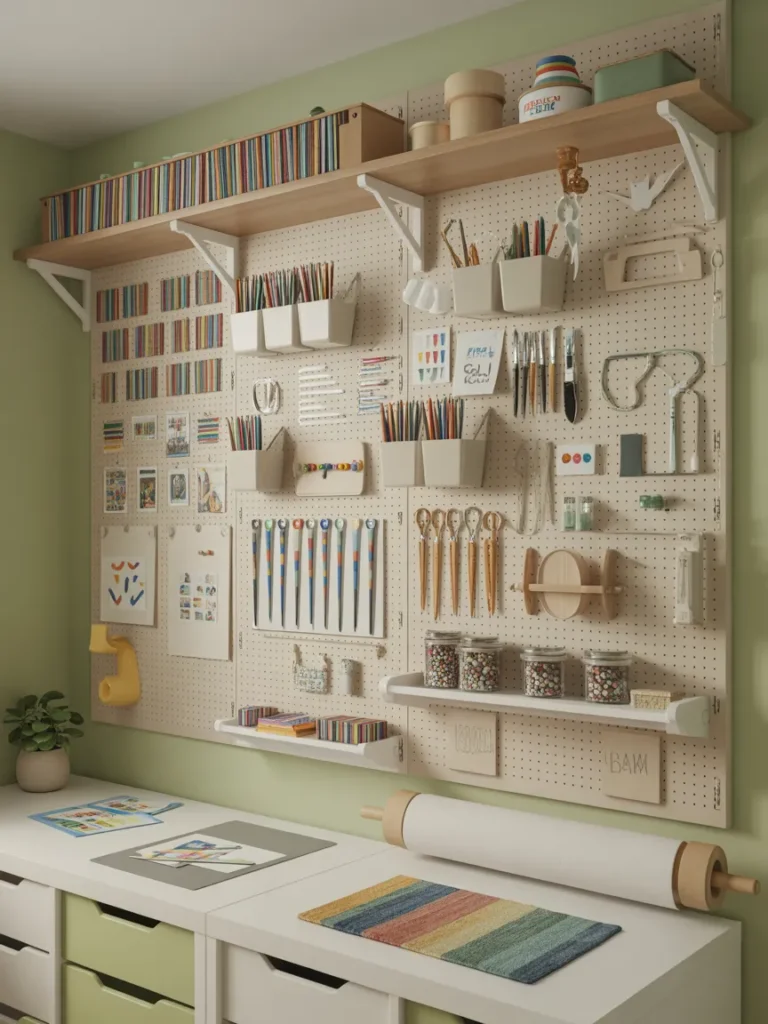 Pegboard Craft Organizer
