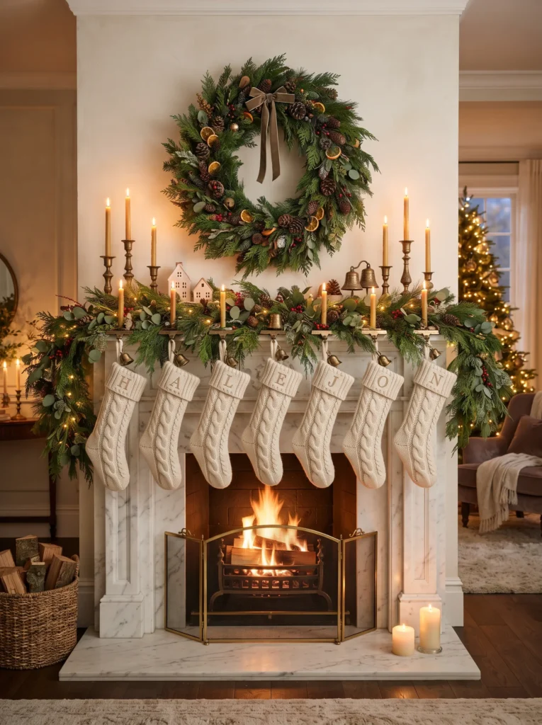 Cozy Fireplace Mantel