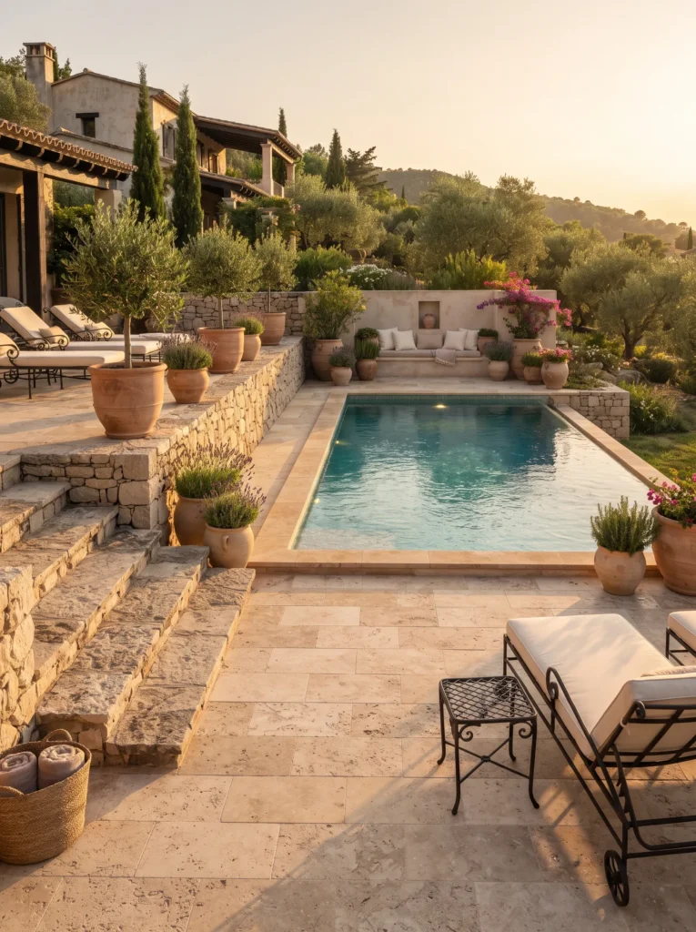 Mediterranean Stone Terrace