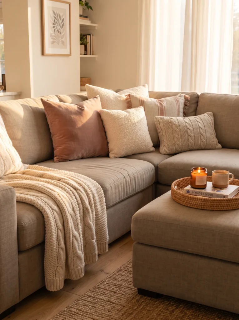 Layered Textures on the Sofa