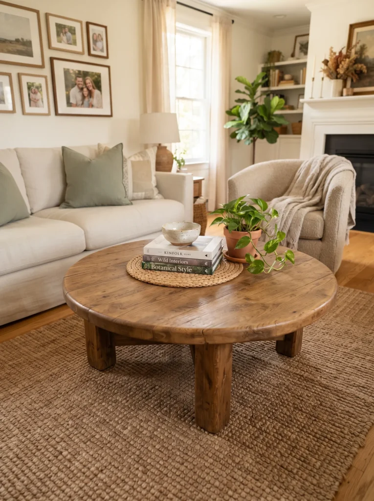 Family-Friendly Round Coffee Table