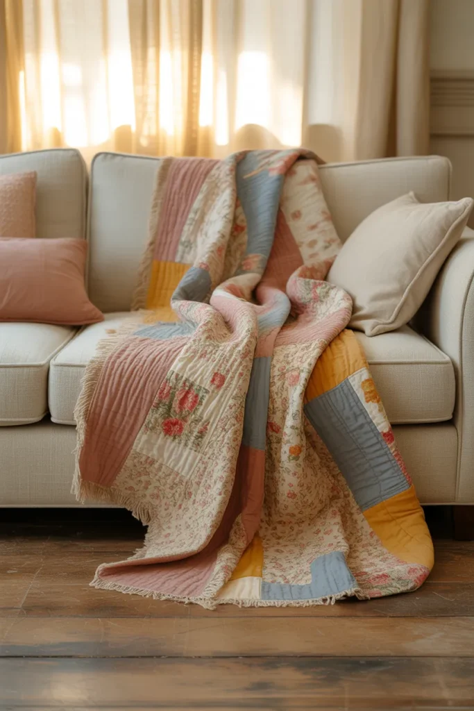 Quilt-Over-Sofa Art