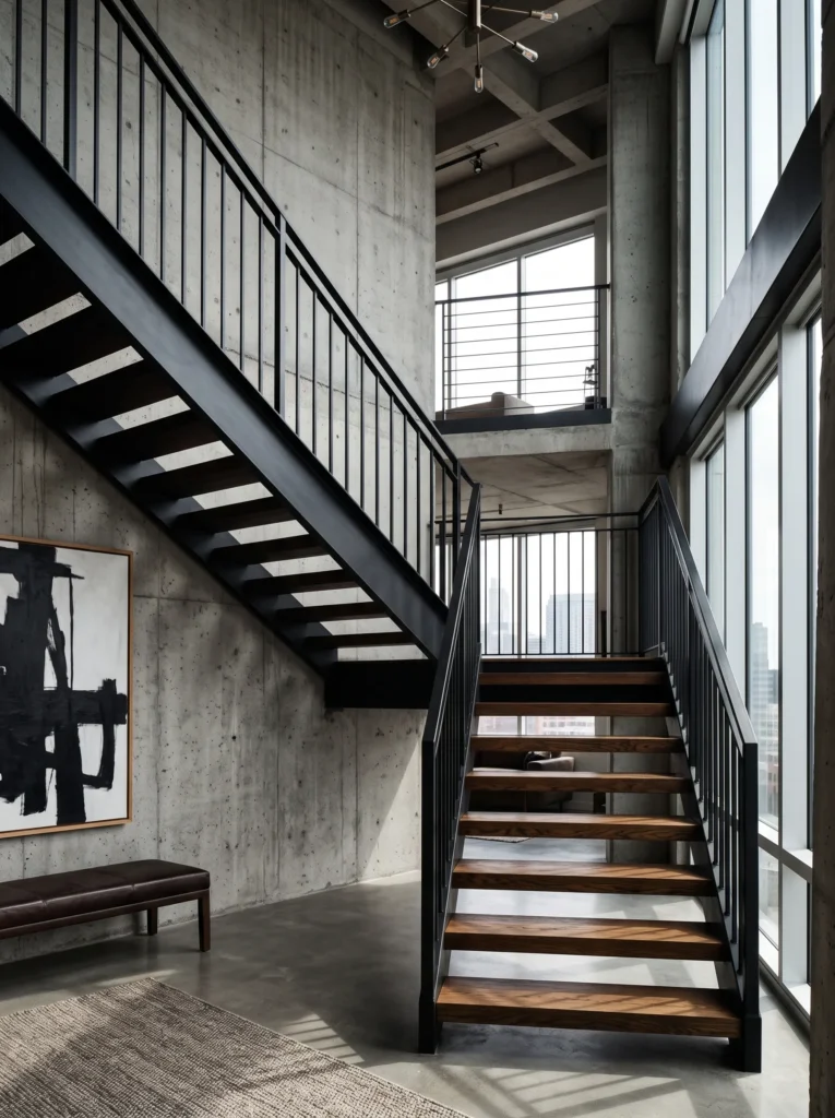 staircase ideas
Monochromatic Black Stunner