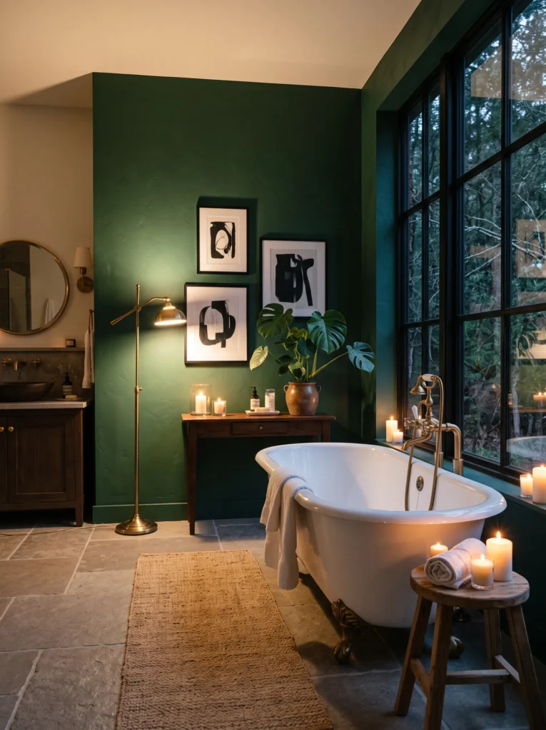 Forest Green Accent Wall