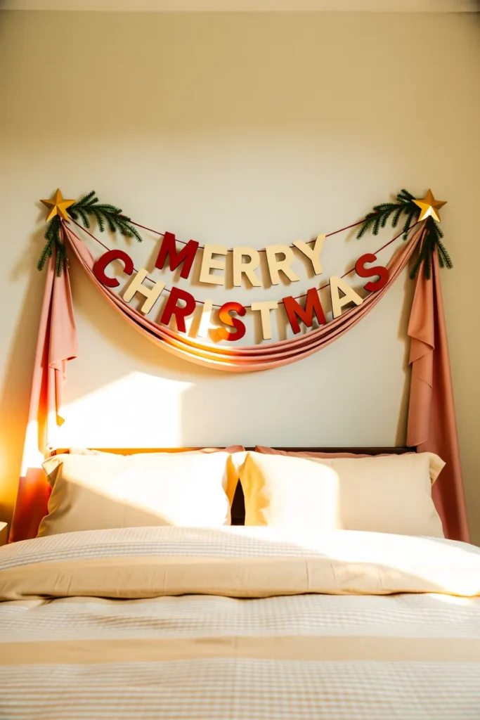 Fabric Banner Above Bed