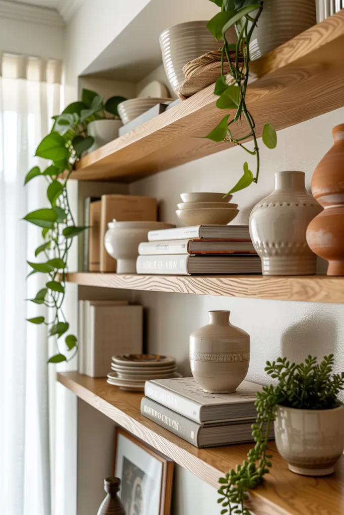 Open Shelving with Curated Decor