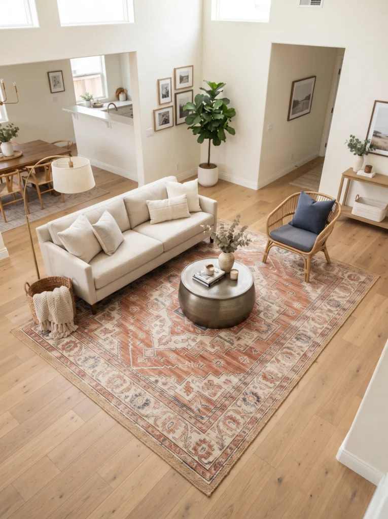 Zone Definition with an Area Rug