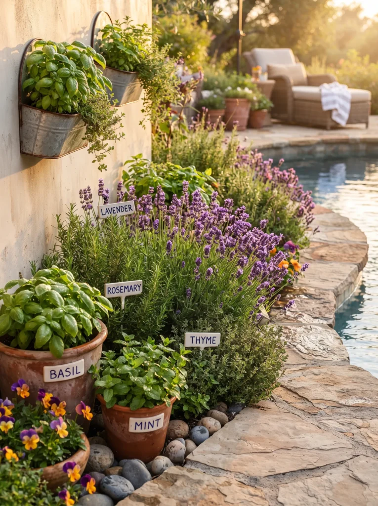 Edible Herb and Flower Border