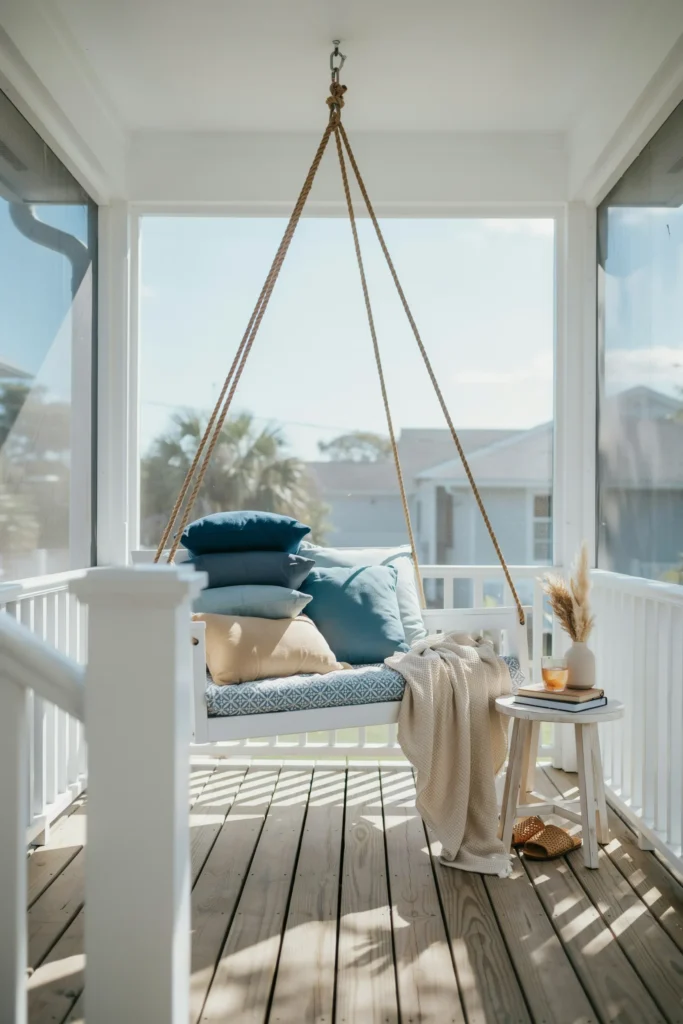 Beach Style with a Bed Swing