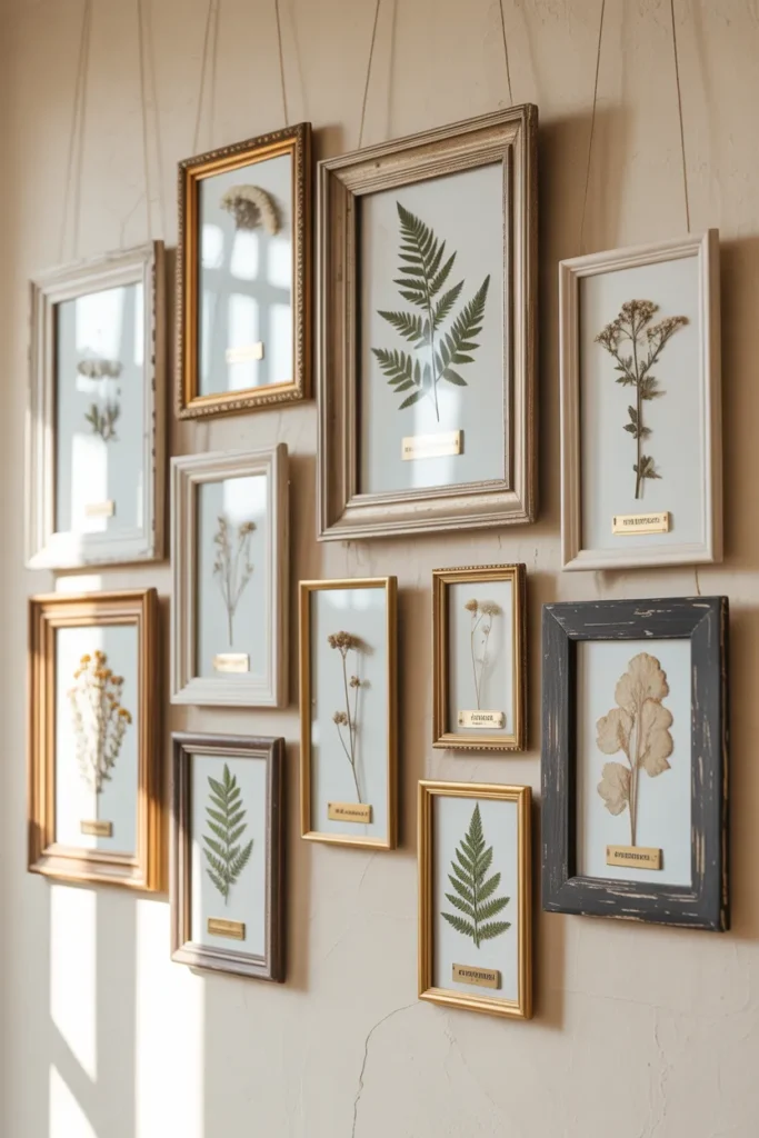 Pressed Flower Gallery Wall
