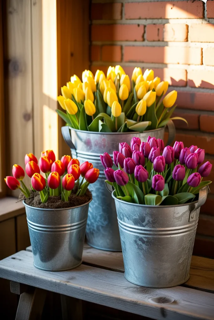 Potted Tulip Trio