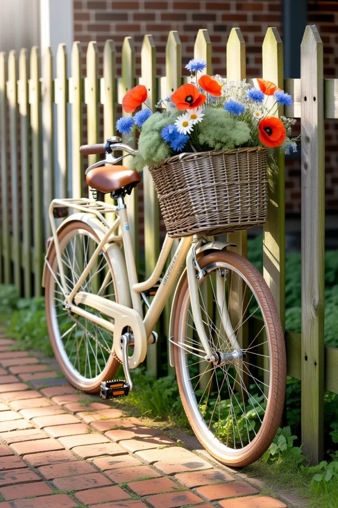 Bicycle With Flower Basket