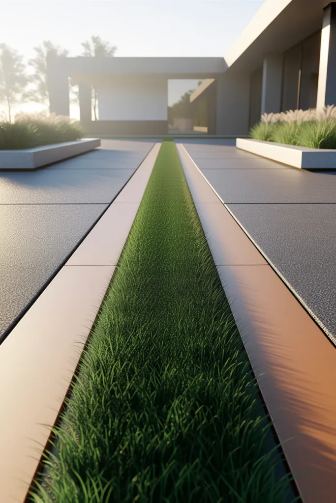 Sunken Concrete and Grass