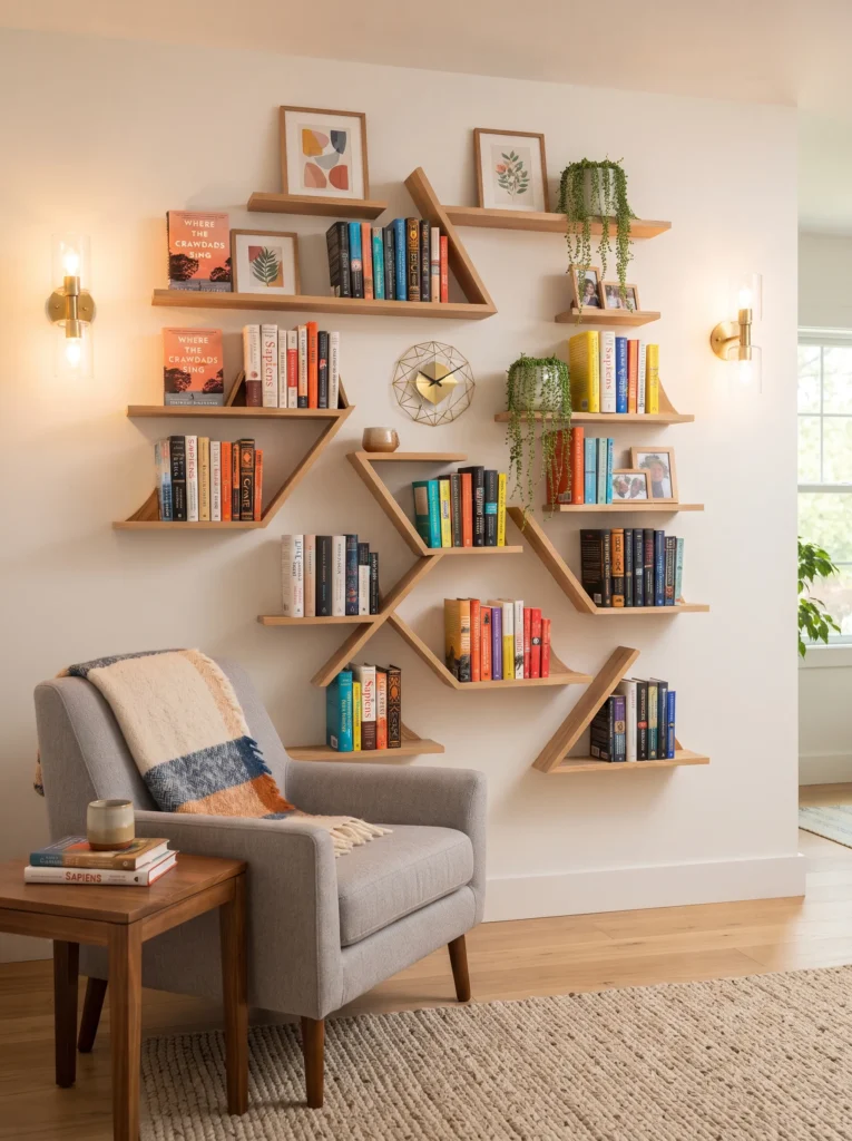 Wall-Mounted Book Ledges