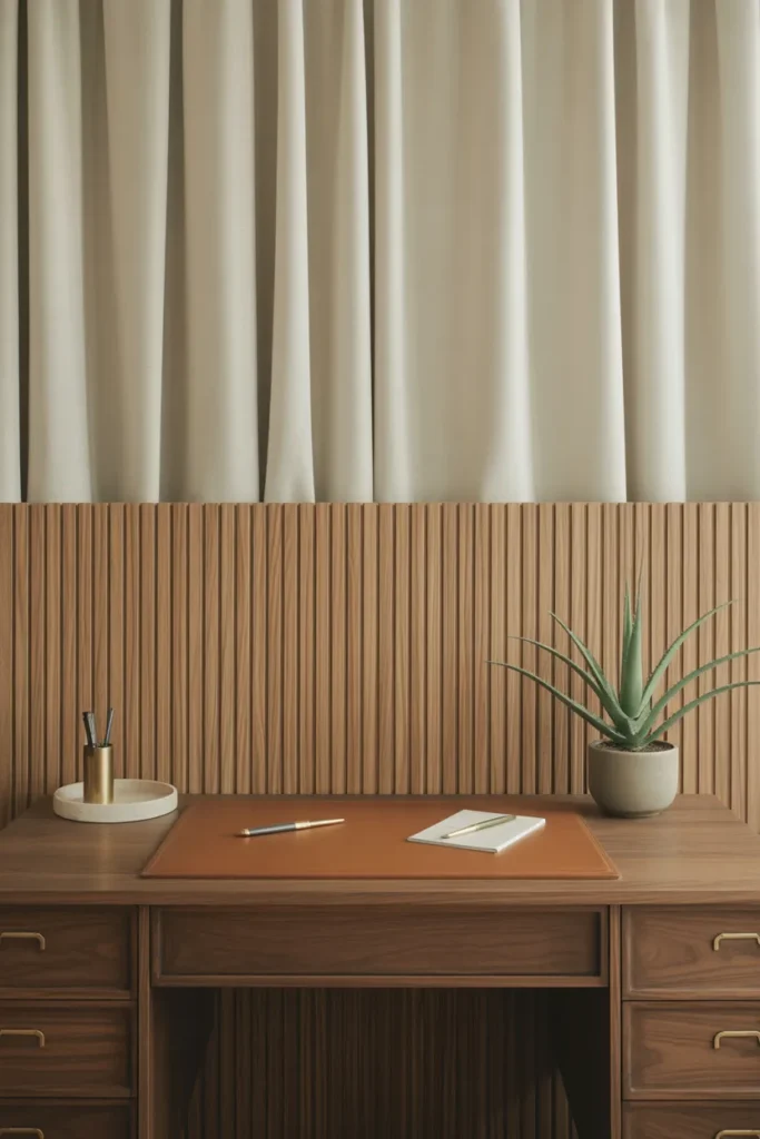 Paneled Desk Wall