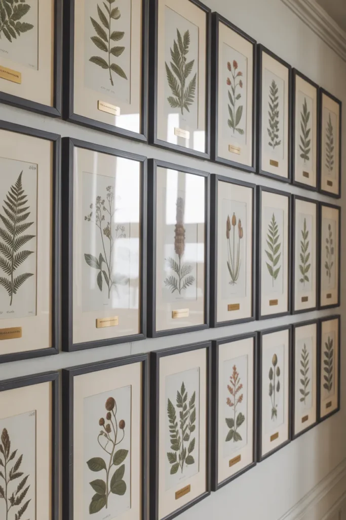 Botanical Print Library Wall