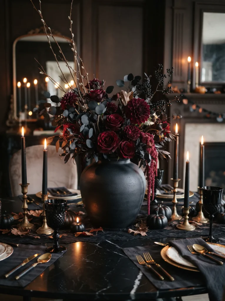 Dark Floral Centerpiece