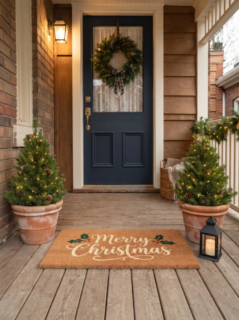 Statement Doormat With Greenery