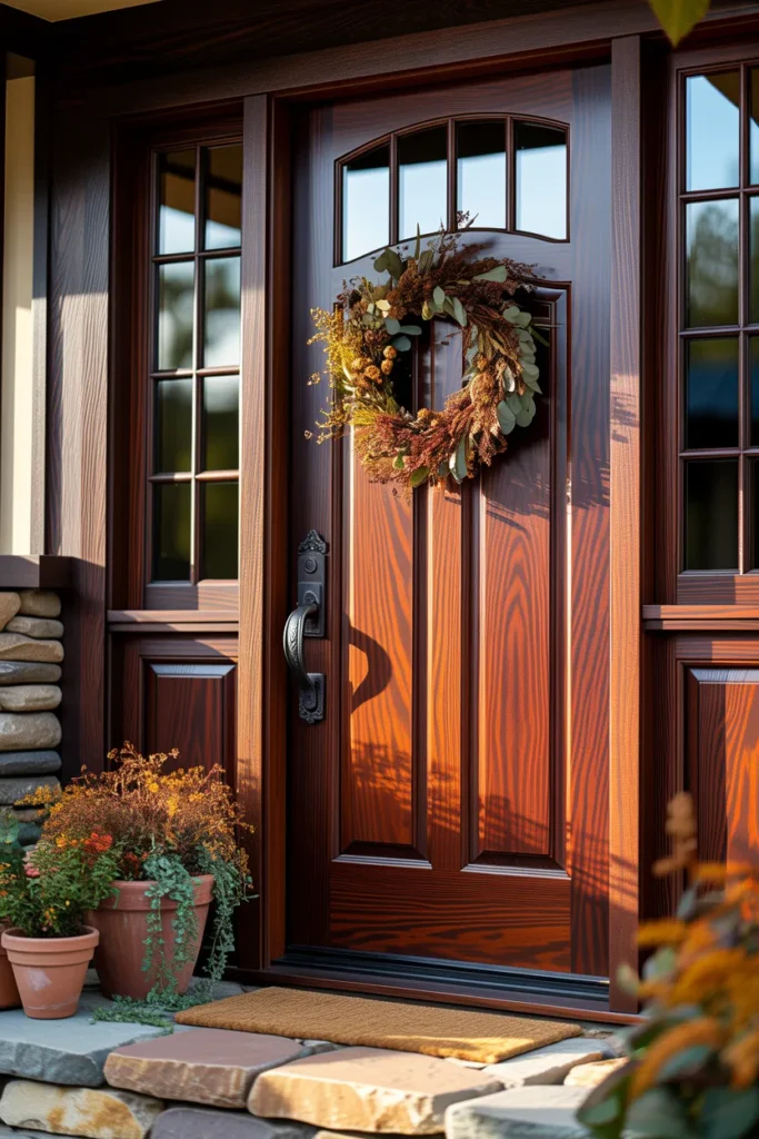 Warm Wood Front Door