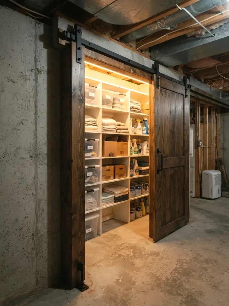 Sliding Barn Door Storage Closet
