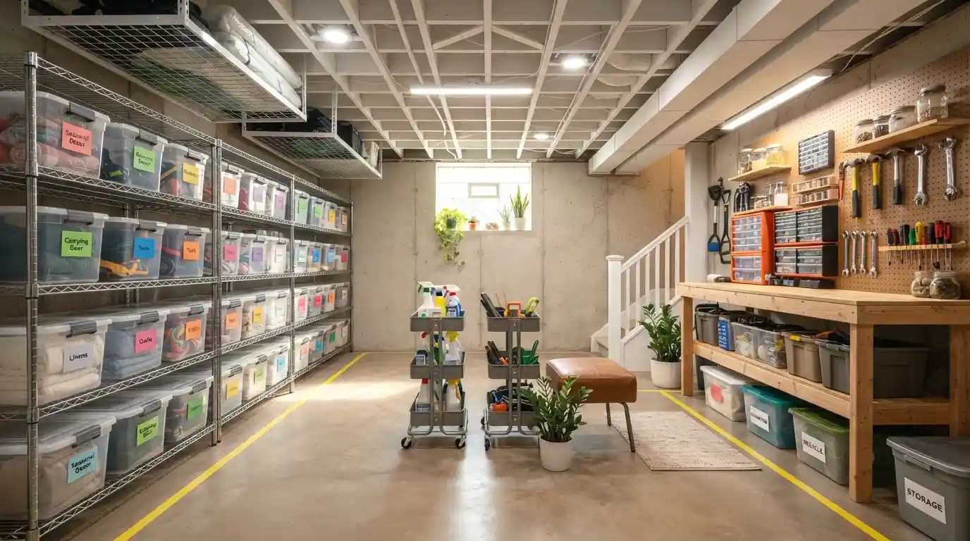 unfinished basement ideas