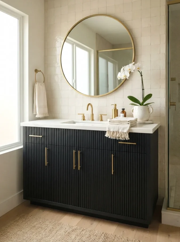 Fluted Vanity Drama