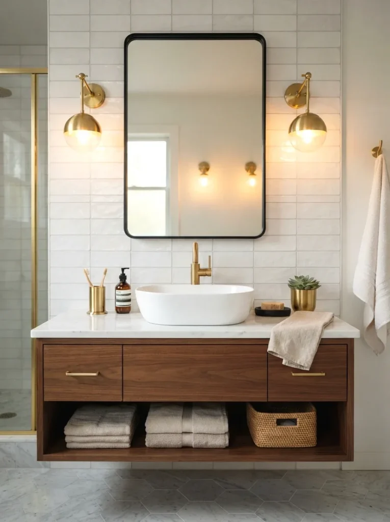 Brass and Black Contrast
