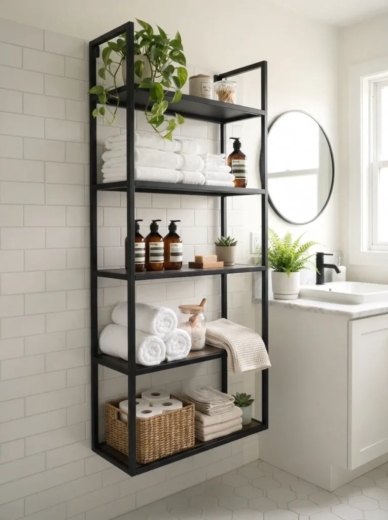 Open Black Shelving