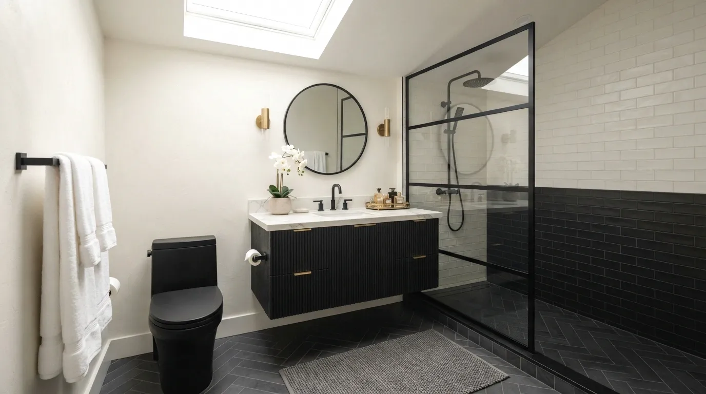 black bathroom ideas
