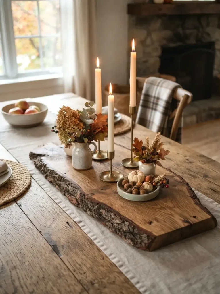 Rustic Wood Slab Center