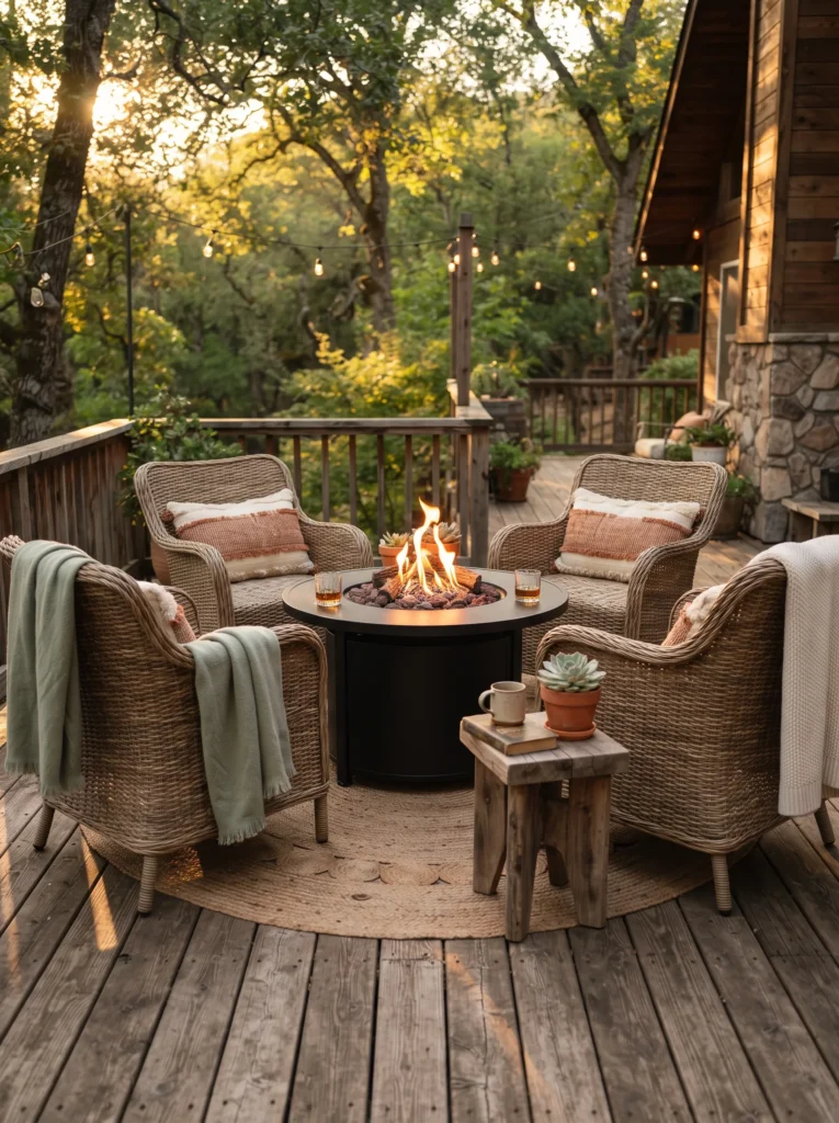Cozy Conversation Circle
back deck ideas for outdoor space