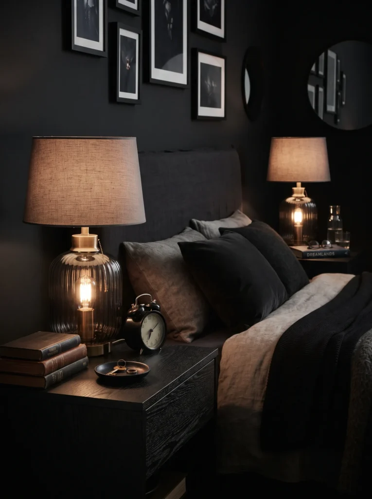 Smoked Glass Table Lamps