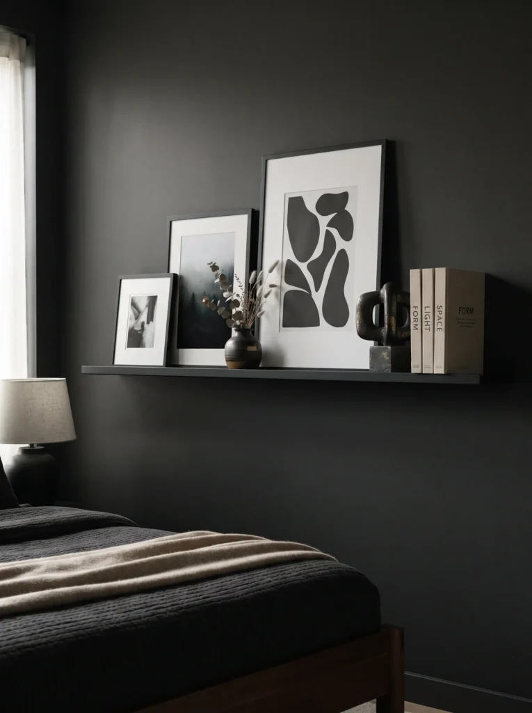 Matte Black Picture Ledge