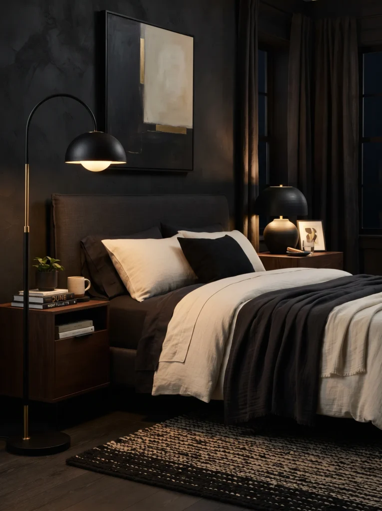 Asymmetrical Bedside Lighting