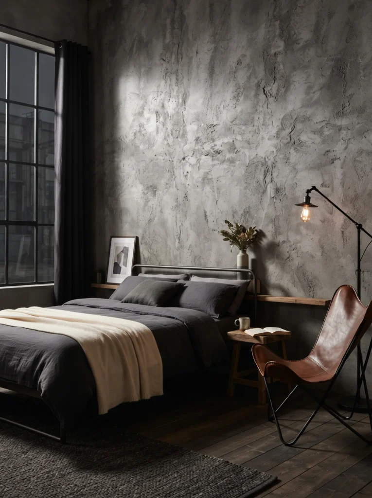 Concrete Finish Accent Wall