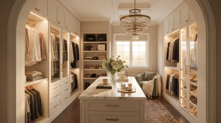 custom walk in closet designs