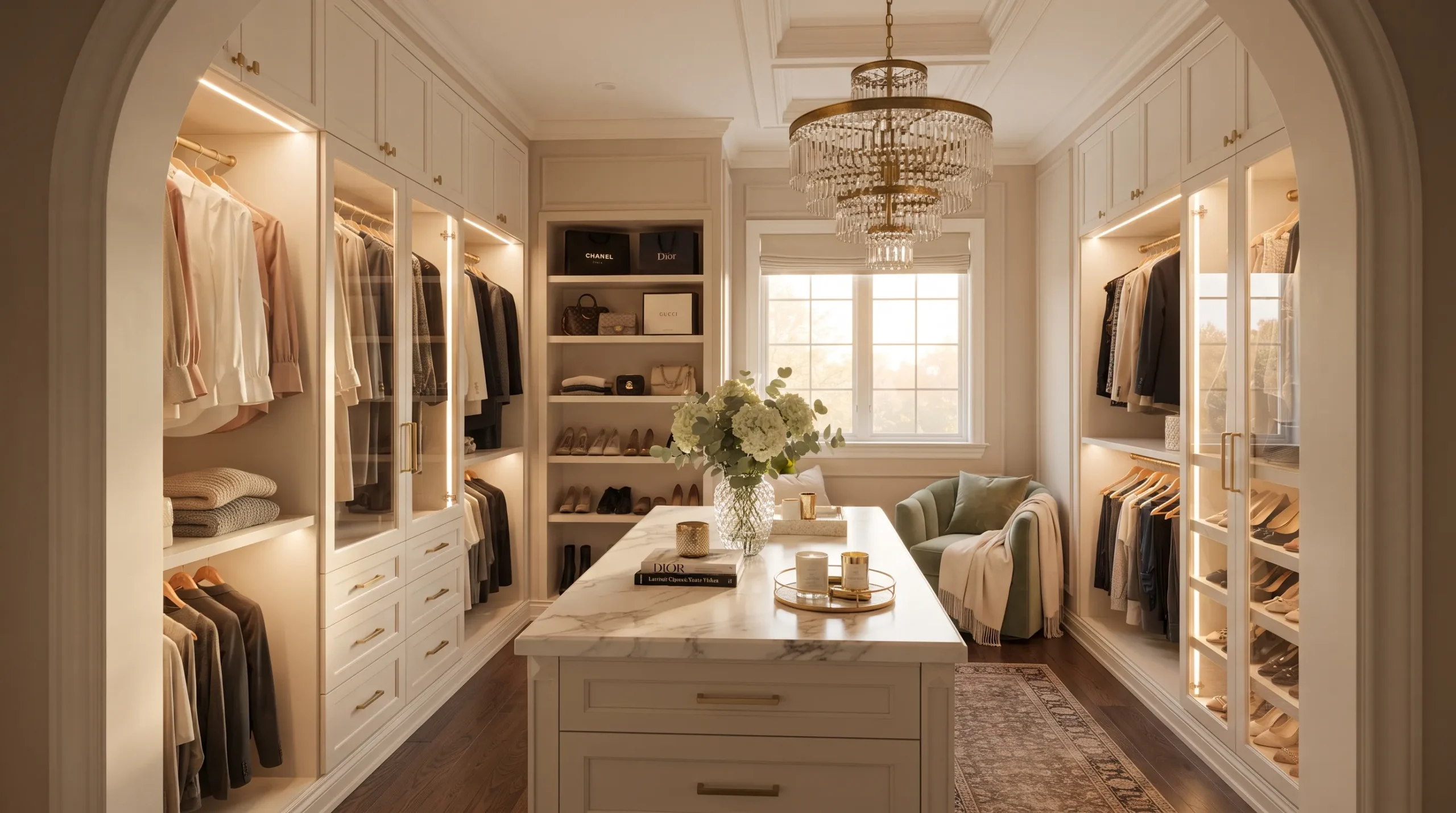 custom walk in closet designs