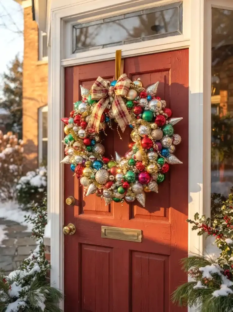 Vintage Ornament Cluster Wreath