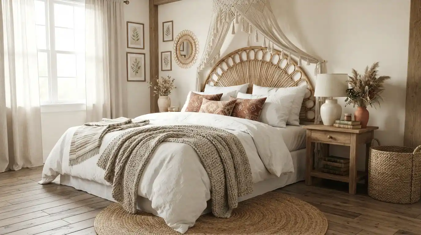 Boho Farmhouse Bedroom Ideas